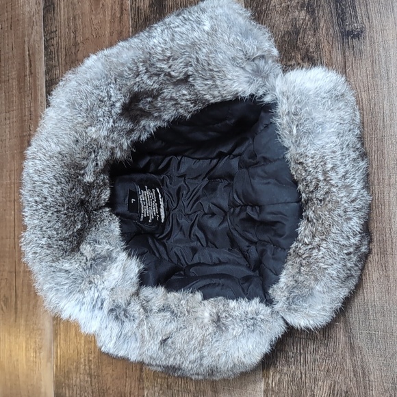 Yukon Tracks Rabbit Fur Trapper Hat In Black Size Large - Picture 9 of 9